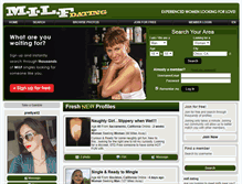 Tablet Screenshot of milfdating.com